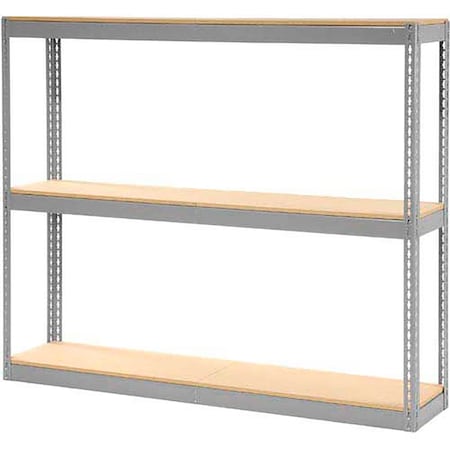 Global Industrial Record Storage Rack Without Boxes 72W x 15D x 60H, Gray B2297910